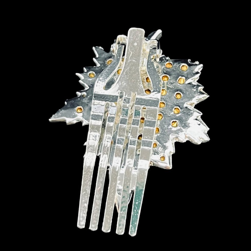 Silver Tone And Rhinestone Hair Clips (4789) - Picture 4 of 8